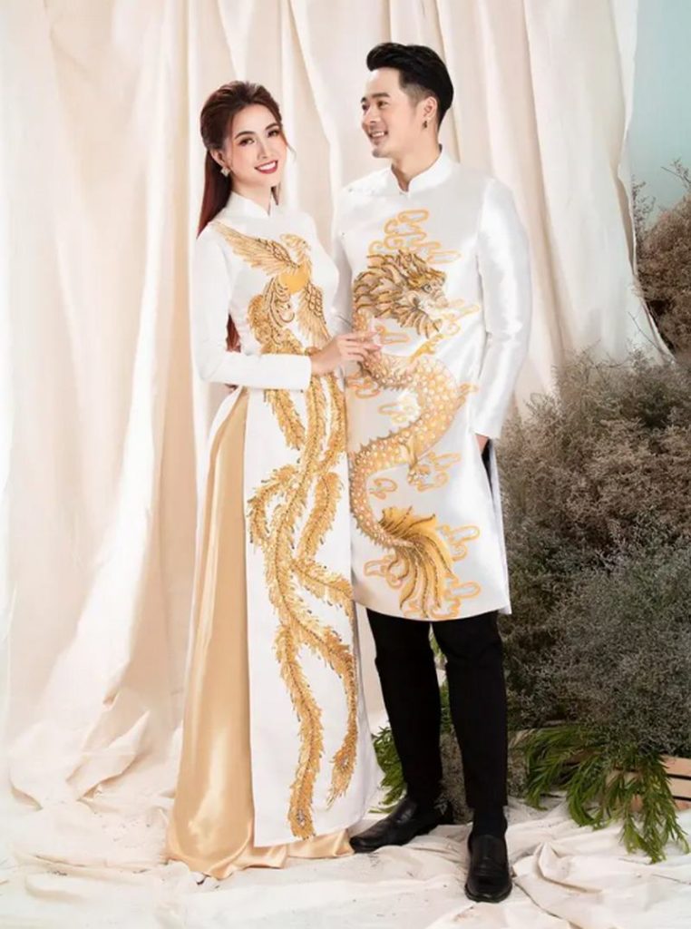 Áo dài cưới cách tân cô dâu chú rể theo xu hướng mới nhất 20 Áo dài cưới cách tân cô dâu chú rể